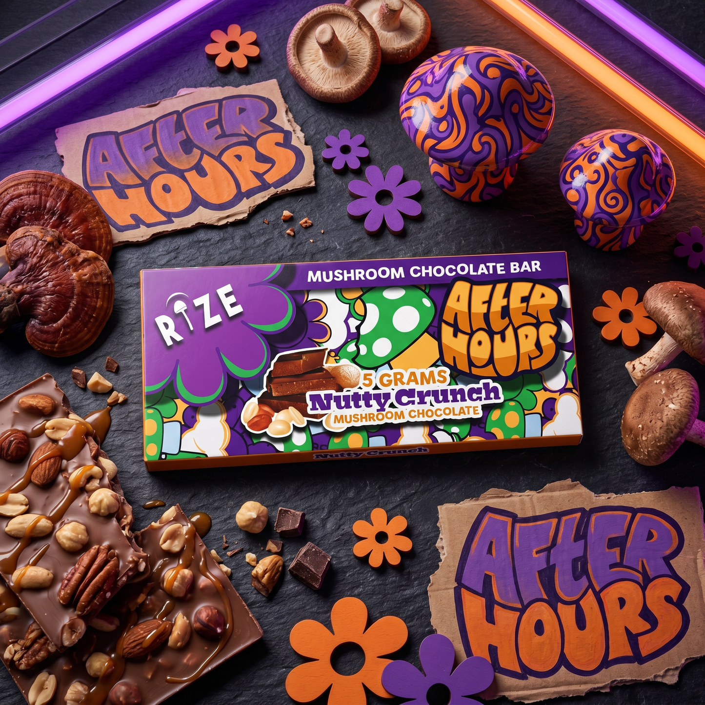 After Hours x Rize - Mushroom Choco Bars (5 g)
